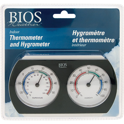 Indoor Thermometer/Hygrometer, 10°- 130° F ( -25° - 55° C ) Rideout Tool & Machine Inc.