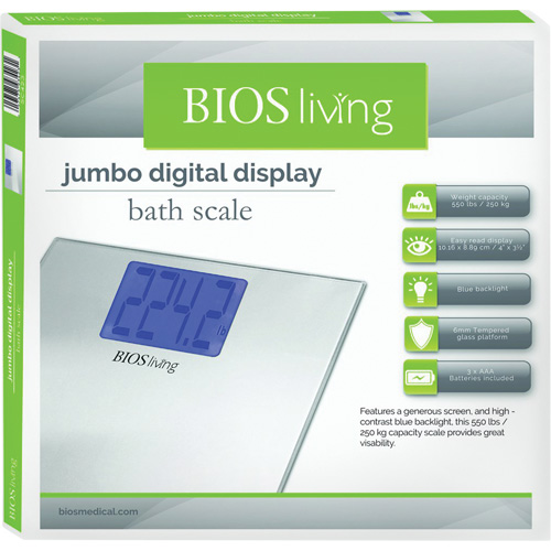 Jumbo Digital Display Scale, 550 lbs. Cap., 0.2 lbs. / 0.1 kg Graduations Rideout Tool & Machine Inc.