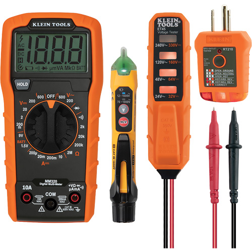 Trousse dessai &eacute;lectrique avec multim&egrave;tre num&eacute;rique Rideout Tool & Machine Inc.