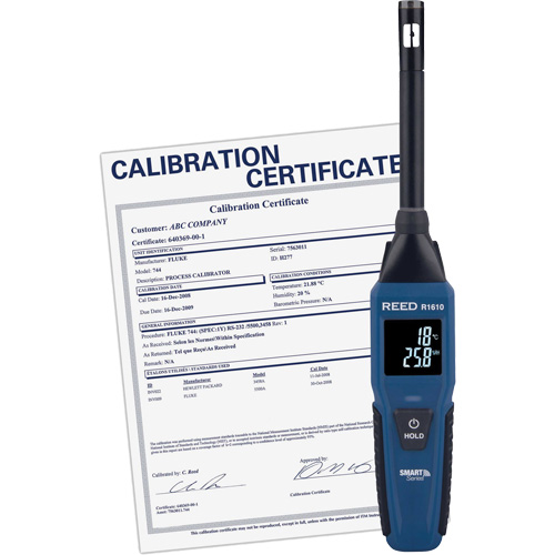 Thermo-hygrom&egrave;tre Bluetooth Smart Series avec certificat ISO, 0,0% - 100% RH, -4°- 140° F (-20° - 60° C) Rideout Tool & Machine Inc.
