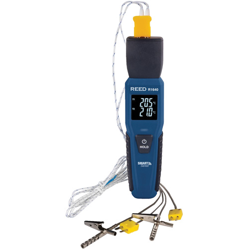 R1640 Smart Series Thermocouple Thermometer with Oven/Freezer Thermocouple Probes, Contact, Digital, 32-122°F (0-50°C) Rideout Tool & Machine Inc.