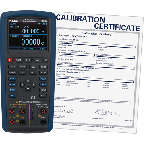 Multifunction Process Calibrator with ISO Certification, Without Data Logging, Portable, 5 Processes Rideout Tool & Machine Inc.