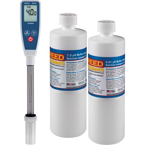 Long Stem pH Meter & 4pH/7pH Buffer Solution Kit Rideout Tool & Machine Inc.