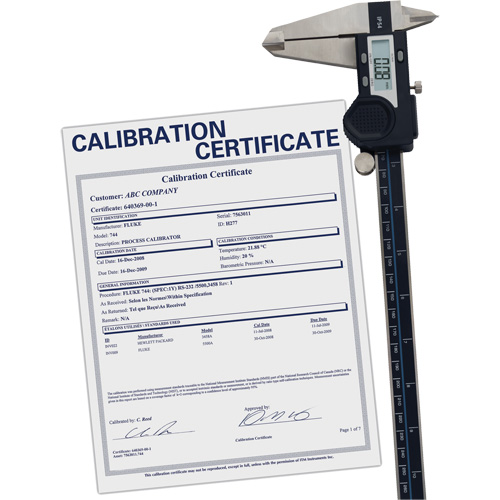 Digital Caliper with Traceable Certificate, 0.0005" (0.01 mm) Resolution, 0" - 12" (0 mm - 300 mm) Range Rideout Tool & Machine Inc.