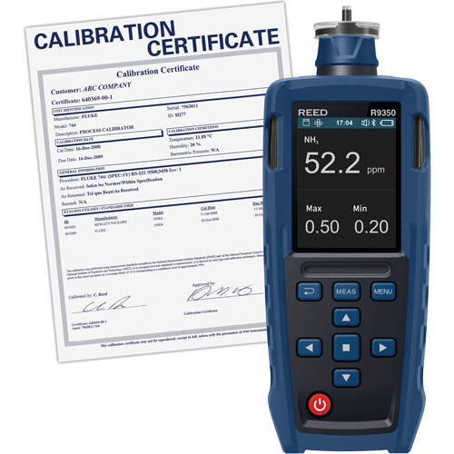 D&eacute;tecteur de gaz avec certificat d'&eacute;talonnage traçable Rideout Tool & Machine Inc.