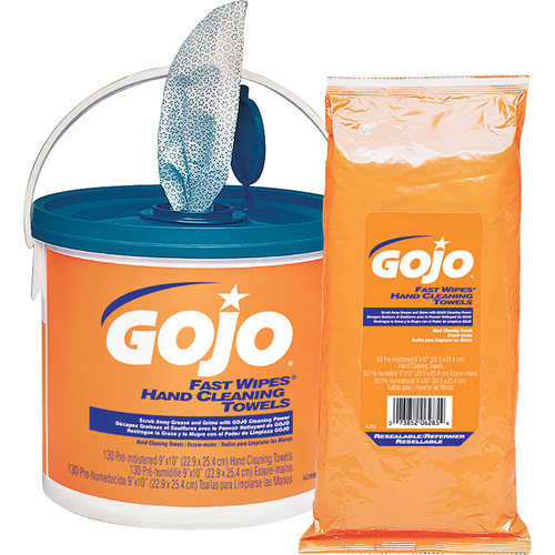 Fast Wipes&reg; Hand Cleaning Towels, 130 Wipes, 10" x 9" Rideout Tool & Machine Inc.