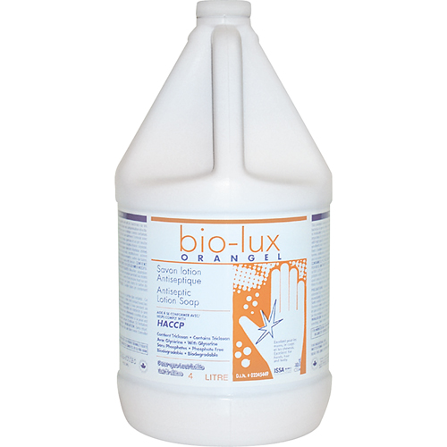 Savon liquide antimicrobien Orangel Bio-Lux , Liquide, 4 L, Parfum&eacute; Rideout Tool & Machine Inc.