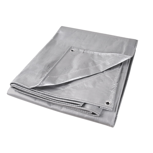 Tarp, Super Heavy-Duty, Silver, 10' x 8' x 12 mils Rideout Tool & Machine Inc.