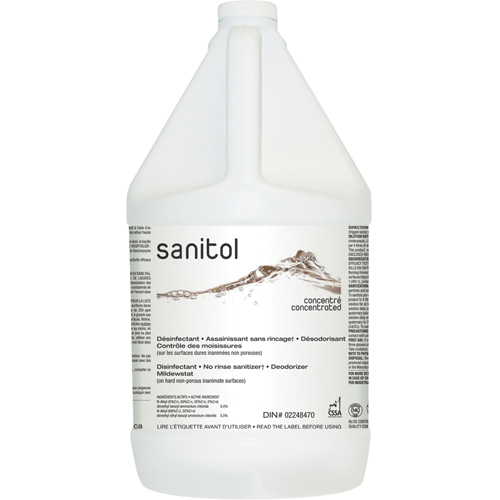 Assainissant & d&eacute;sodorisant Sanitol super concentr&eacute;, 4 L, Cruche Rideout Tool & Machine Inc.