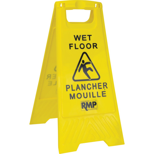 Safety Wet Floor Sign, Bilingual with Pictogram Rideout Tool & Machine Inc.