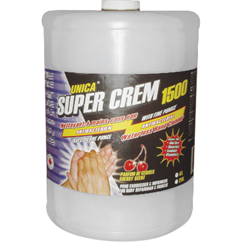 Nettoyant sans eau pour les mains Super 1500, Pierre ponce, 4 L, Cruche, Cerise Rideout Tool & Machine Inc.
