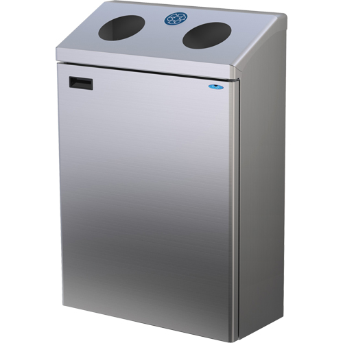 Wall Mounted Recycling Station, Bulk, Stainless Steel, 29 gal. Rideout Tool & Machine Inc.