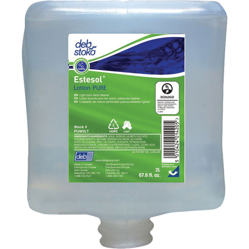 Nettoyant l&eacute;ger et pure pour les mains Estesol, Cr&egrave;me, 2 L, Recharge, Fraîcheur Rideout Tool & Machine Inc.