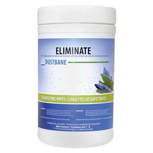 Eliminate Virucide Wipes, 7" x 8", 180 Count Rideout Tool & Machine Inc.