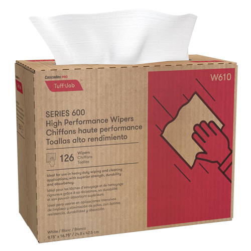 Pro Tuff-Job HP Interfold Popup Wipers, Heavy-Duty, 16-3/4" L x 9-3/4" W Rideout Tool & Machine Inc.