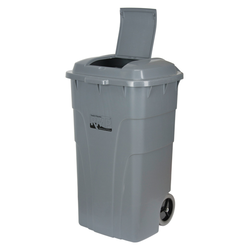 Roll Out Garbage Bin, Polyethylene, 65 US gal. Rideout Tool & Machine Inc.