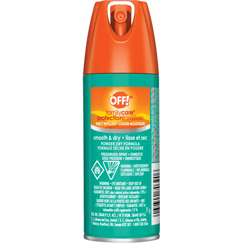 Insectifuge Off! Family Care, DEET &agrave; 15 %, A&eacute;rosol, 2,5 oz. Rideout Tool & Machine Inc.