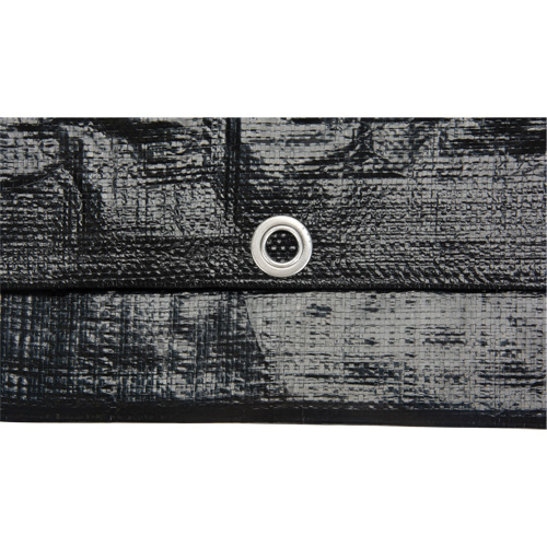 Tarp, Light Industrial Duty, Black, 6' x 8' x 8 mils Rideout Tool & Machine Inc.