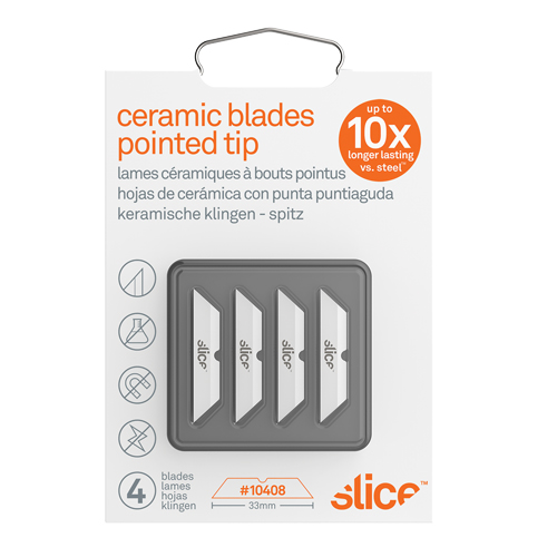 Slice Pointed-Tip Ceramic Box Cutter Blades, Single Style Rideout Tool & Machine Inc.