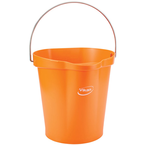 Seau hygi&eacute;nique pour service alimentaire, Tangerine, 3 gal. US Rideout Tool & Machine Inc.