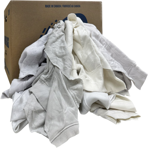 Chiffons de nettoyage, Molleton, Blanc, 20 lb Rideout Tool & Machine Inc.