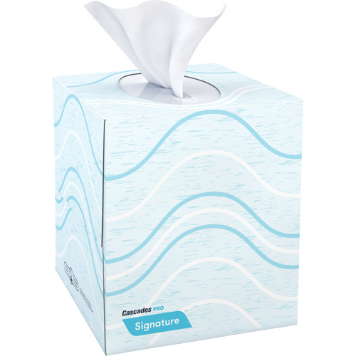 Pro Signature Facial Tissue, 2 Ply, 8" L x 8" W, 90 Sheets/Box Rideout Tool & Machine Inc.