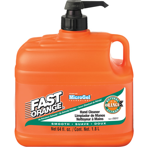 Nettoyant &agrave; mains, Lotion, 1,89 L, Bouteille &agrave; pompe, Orange Rideout Tool & Machine Inc.