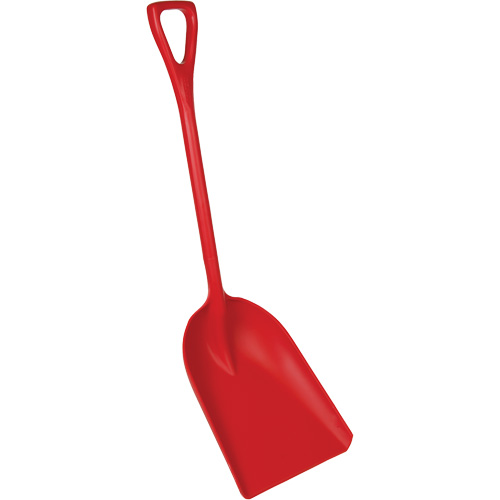 One-Piece Food Processing Shovel, 14" x 17" Blade, 42-1/2" Length, Plastic, Red Rideout Tool & Machine Inc.