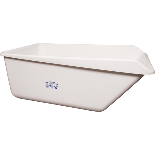 Angled Dump Tub, Plastic, White Rideout Tool & Machine Inc.