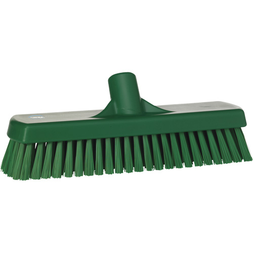 Deck & Wall Scrub Brush, Stiff Bristles, 12", Polyester, Green Rideout Tool & Machine Inc.