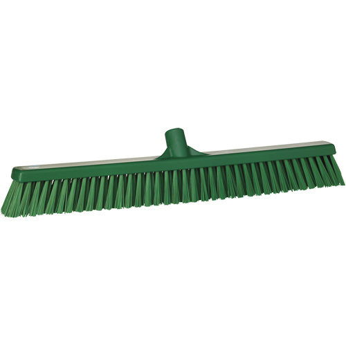 Combo Bristle Push Broom, Coarse/Fine Bristles, 24", Polyester, Green Rideout Tool & Machine Inc.