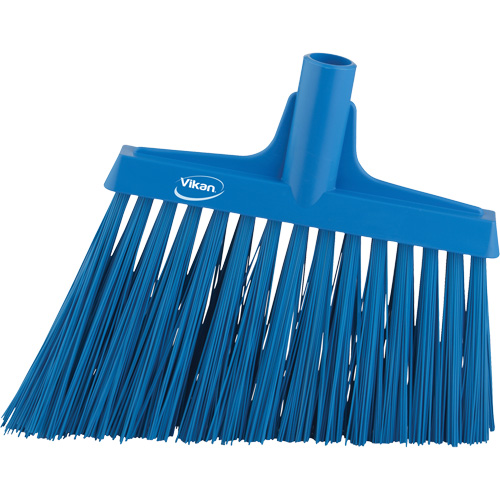 Angle Broom Head, X-Coarse Bristles, 12", Polyester, Blue Rideout Tool & Machine Inc.