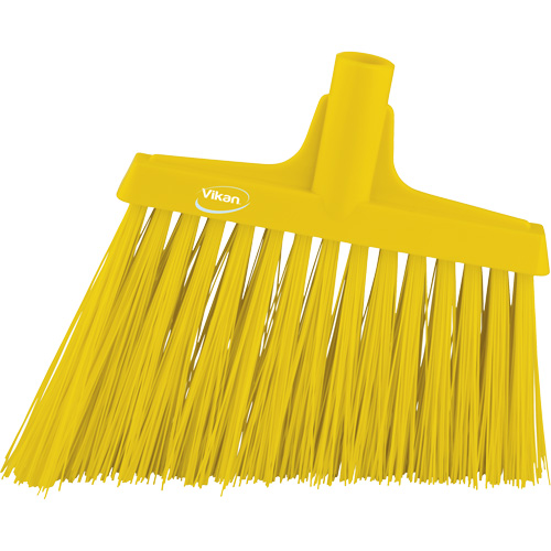 Angle Broom Head, X-Coarse Bristles, 12", Polyester, Yellow Rideout Tool & Machine Inc.