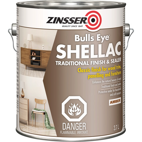 Zinsser&reg; Bulls Eye&reg; Shellac Sealer, Amber, 3.7 L Rideout Tool & Machine Inc.