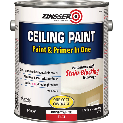Ceiling Paint & Primer in One, White, Very Flat, 3.78 L, Gallon Rideout Tool & Machine Inc.