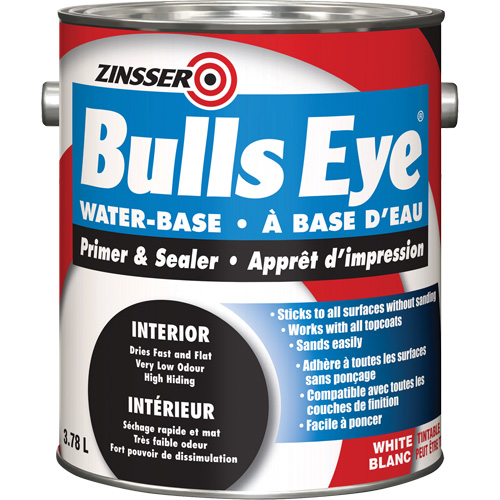 Appr&ecirc;t &agrave; base d'eau Bulls Eye, 3,78 L, Gallon, Blanc Rideout Tool & Machine Inc.