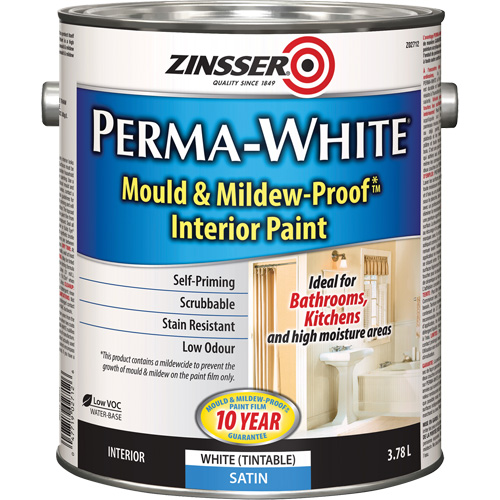 Perma-White&reg; Mold & Mildew-Proof Interior Paint, 3.78 L, Gallon, White Rideout Tool & Machine Inc.