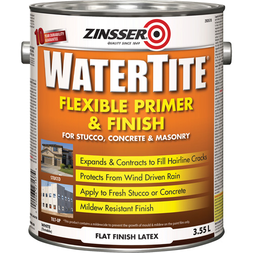 Watertite&reg; Weatherproof Flexible Primer & Finish, 3.55 L, Gallon, White Rideout Tool & Machine Inc.