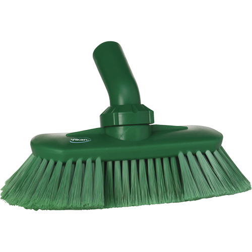 Brosse de lavage aliment&eacute;e en eau et &agrave; angle r&eacute;glable, Soies Doux, Longueur de 9-1/4", Vert Rideout Tool & Machine Inc.