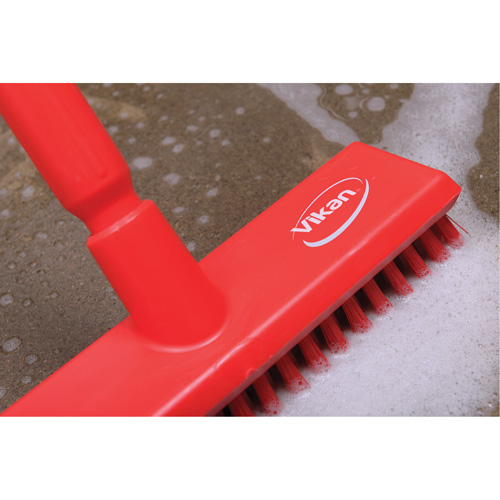 Water-Fed Deck Scrub Brush, X-Coarse Bristles, 10-3/4", Polyester, Green Rideout Tool & Machine Inc.