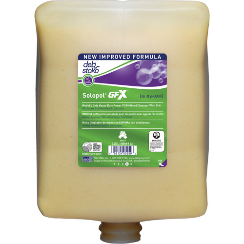 Nettoyant &agrave; mains Solopol GFX, Liquide, 3,25 L, Cartouche en plastique, Parfum&eacute; Rideout Tool & Machine Inc.