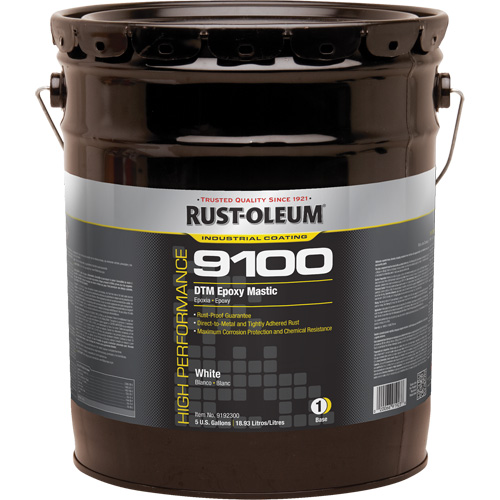 9100 System DTM Epoxy Mastic Base, White, 5 gal., Pail Rideout Tool & Machine Inc.