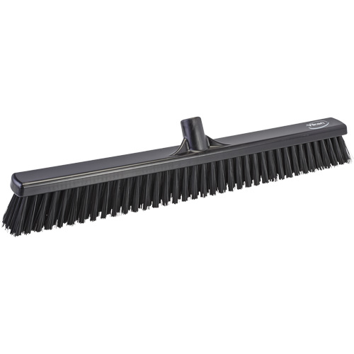 Combo Bristle Push Broom Head, Coarse/Fine Bristles, 24", Polyester, Black Rideout Tool & Machine Inc.