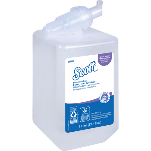 Scott&reg; Control Super Moisturizing Foam Hand Sanitizer, 1000 ml, Cartridge Refill, 70% Alcohol Rideout Tool & Machine Inc.