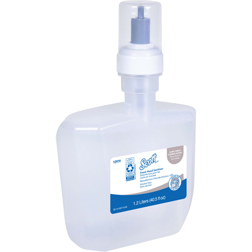 Scott&reg; Essential Alcohol Free Foam Hand Sanitizer, 1200 ml, Cartridge Refill, 0% Alcohol Rideout Tool & Machine Inc.