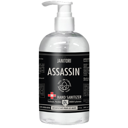 54 Assassin Hand Sanitizer, 500 ml, Pump Bottle, 70% Alcohol Rideout Tool & Machine Inc.