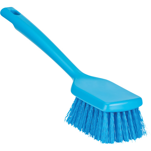 ColorCore Short Handle Brush, Stiff Bristles, 12" Long, Blue Rideout Tool & Machine Inc.
