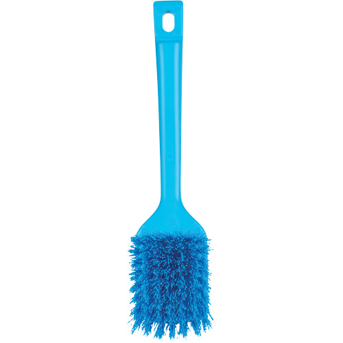 ColorCore Short Handle Brush, Stiff Bristles, 12" Long, Blue Rideout Tool & Machine Inc.