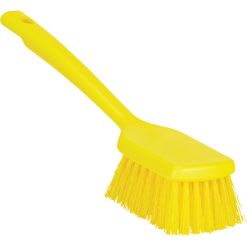 ColorCore Short Handle Brush, Stiff Bristles, 12" Long, Yellow Rideout Tool & Machine Inc.