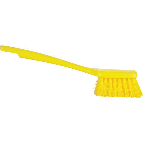 ColorCore Short Handle Brush, Stiff Bristles, 12" Long, Yellow Rideout Tool & Machine Inc.